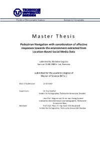 Pedestrian Navigation with Consideration of Affective Responses Towards the Environment Extracted from Location-Based Social Media Data