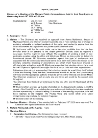1 PUBLIC SESSION Minutes of a Meeting of the Marown Parish
