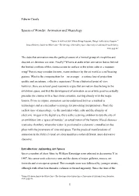 Edwin Carels Spaces of Wonder: Animation and Museology