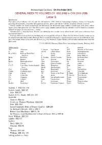 Letter S Introduction This Index Covers Volumes 110–112 and 114–120 Inclusive (1992–2000) of Archaeologia Cantiana, Volume 113 Being the Preceding General Index