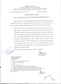 List of Areas Identified for Installation of AMR Water Meters by SPML