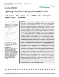 Optimizing Noninvasive Sampling of a Zoonotic Bat Virus