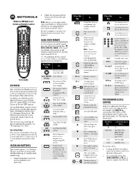 Overview Installing Batteries Using Your Remote Programming Device Control Searching