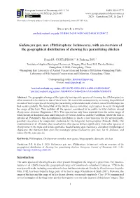 (Phthiraptera: Ischnocera), with an Overview of the Geographical Distribution of Chewing Lice Parasitizing Chicken