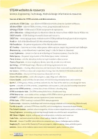 STEAM Websites & Resources