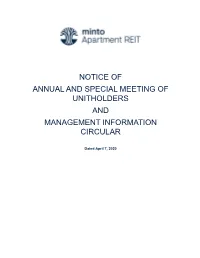 2019-12 Management Information Circular