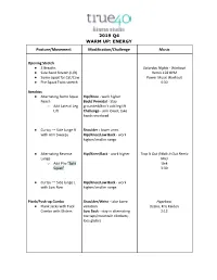 2019 Q4 WARM UP: ENERGY Posture/Movement Modification/Challenge Music