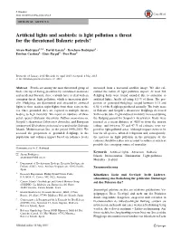 Artificial Lights and Seabirds: Is Light Pollution a Threat for the Threatened
