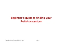 Beginner's Guide to Finding Your Polish Ancestors