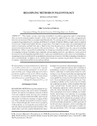 Resampling Methods in Paleontology