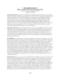 SPEAKER BIOGRAPHIES King V