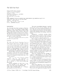 The TEX Font Panel