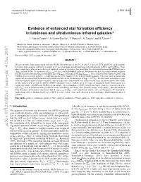 Evidence of Enhanced Star Formation Efficiency in Luminous And