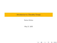 Introduction to Chevalley Groups