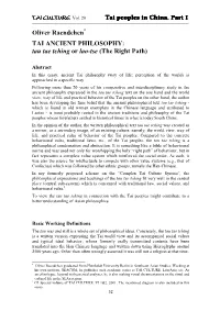 Tau Tae Tching Or Lao-Tse (The Right Path)