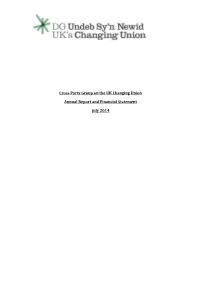 Cross Party Group on the UK Changing Union Annual Report And