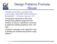 Design Patterns Promote Reuse