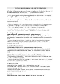 Editorial Guidelines for Digitens Entries