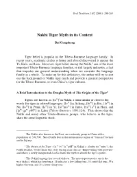 Nakhi Tiger Myth in Its Context