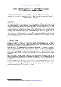 SHIP BEHAVIOUR in LOCKS and LOCK APPROACHES” by Carsten Thorenz 1, D