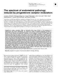The Spectrum of Endometrial Pathology Induced by Progesterone Receptor Modulators