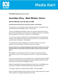 Australian Story - Mark Webber: Driven