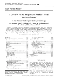 Guidelines for the Interpretation of the Neonatal Electrocardiogram