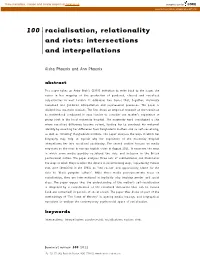 Racialisation, Relationality and Riots