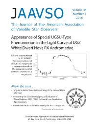Appearance of Special UGSU-Type Phenomenon in the Light Curve of UGZ White Dwarf Nova RX Andromedae
