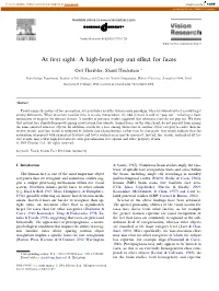At First Sight: a High-Level Pop out Effect for Faces