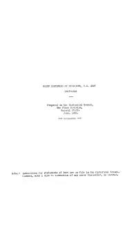 Brief Histories of Divisions, U.S. Army 1917-1918