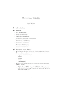 Microformats, Metadata