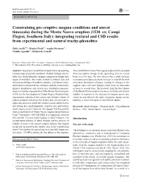 1538 AD; Campi Flegrei, Southern Italy): Integrating Textural and CSD Results from Experimental and Natural Trachy-Phonolites
