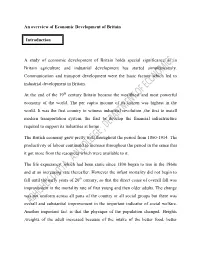 An Overview of Economic Development of Britain a Study Of