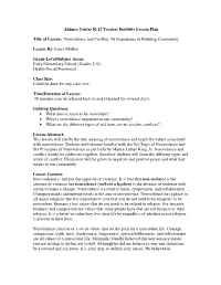 Nonviolence and Conflict: Its Importance to Building Community