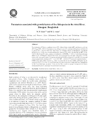 Parameters Associated with Growth Factors of Five Fish Species in the Atrai River, TL Vs