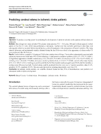 Predicting Cerebral Edema in Ischemic Stroke Patients