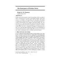 The Emergence of Pristine States