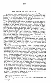 THE ORIGIN of the THYNNES. I Have Always Taken Some Interest In
