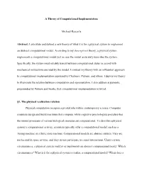 Theory of Computational Implementation