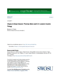 Utopia in Deep Heaven: Thomas More and C.S. Lewis's Cosmic Trilogy