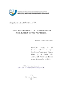 Assessing the Impact of Lightning Data Assimilation in the Wrf Model