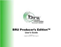 BRU PE 3.X User Guide
