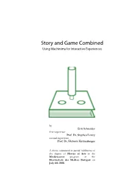 Story and Game Combined Using Machinima for Interactive Experiences