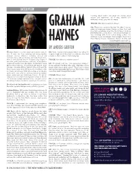 By Anders Griffen LABEL by IG HENNEMAN & AB BAARS AMSTERDAM Raham Haynes Is a Cornet Player and Composer Who, for GH: Yeah, I Started with Trumpet When I Was About 13