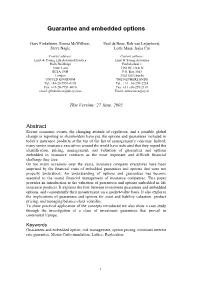 Guarantee and Embedded Options