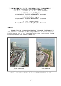 Integrated Planning and Design of a Flood Relief Project for Sheung Wan Low-Lying Area
