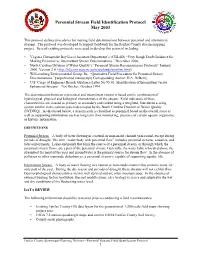 Perennial Stream Field Identification Protocol May 2003