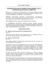 Regeneration and Economic Development Policy Overview and Scrutiny Committee