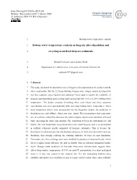 Bottom-Water Temperature Controls on Biogenic Silica Dissolution And